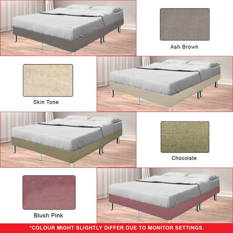 Image of Frita Divan Bed Frame Pet Friendly Scratch-proof Fabric 12 Colours - All Sizes Available