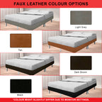 Elise Divan Faux Leather Bed Frame w/ Pet-Friendly Option - All Sizes Available