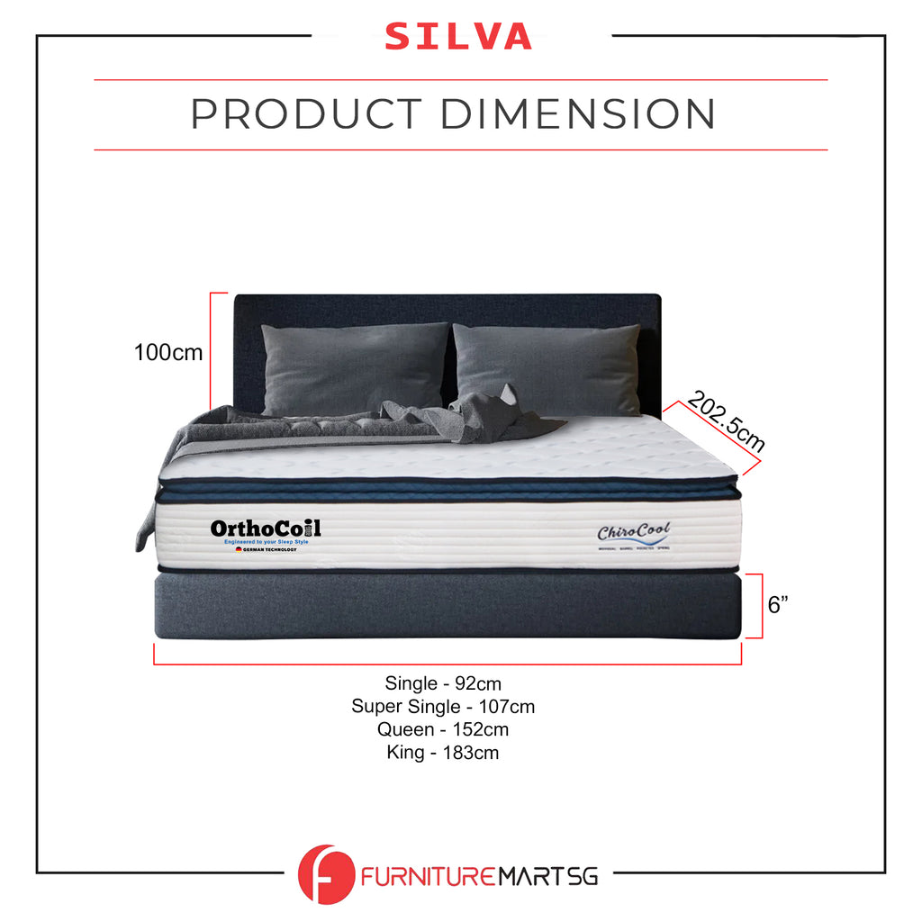 OrthoCoil Silva Divan Platform Bed Frame  - With Mattress Add-On Option - All Sizes Available
