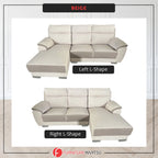 Becca 3-Seater L-Shaped Sofa with Chaise PetFriendly Fabric Scratch-Resistant