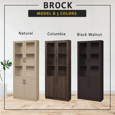 Image of Brock Series Open Shelves Display Cabinet Bookshelf Storage in 3 Colours