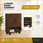 Flynn Shoe Cabinet CARB-P2 Certified Board w/ Fully Laminated Back Panel