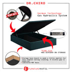 Dr.Chiro 12"/14"/16" Depth Storage Bed Base Pet Friendly Scratch-Resistant Fabric - With Mattress Add-On