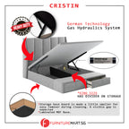 Cristin 12" Depth Storage Bedframe w/ Mattress PetFriendly Scratch-resist - All Sizes