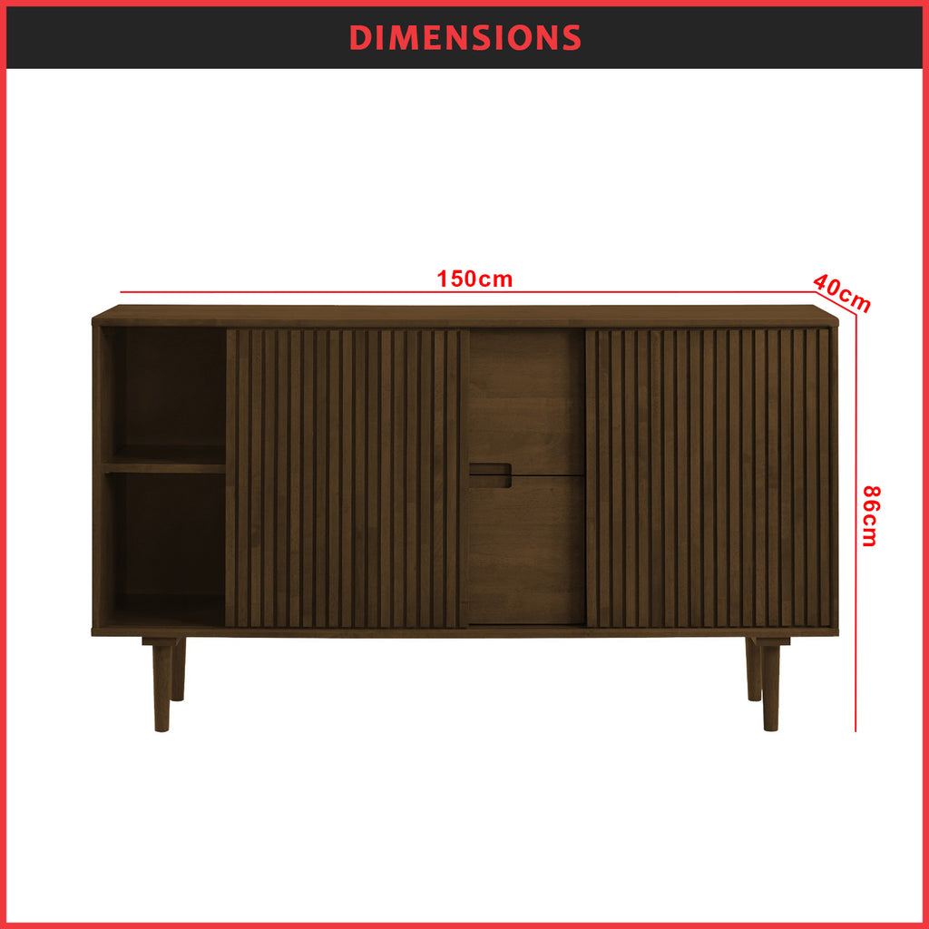 VENTI Console Table Cabinet Sideboard Cabinet Made with Solid Wood with Drawers 2 Colors