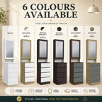 Welsh CARB-P2 Certified Board Dressing Table Smooth Gliding Drawer Dresser 6 Colours
