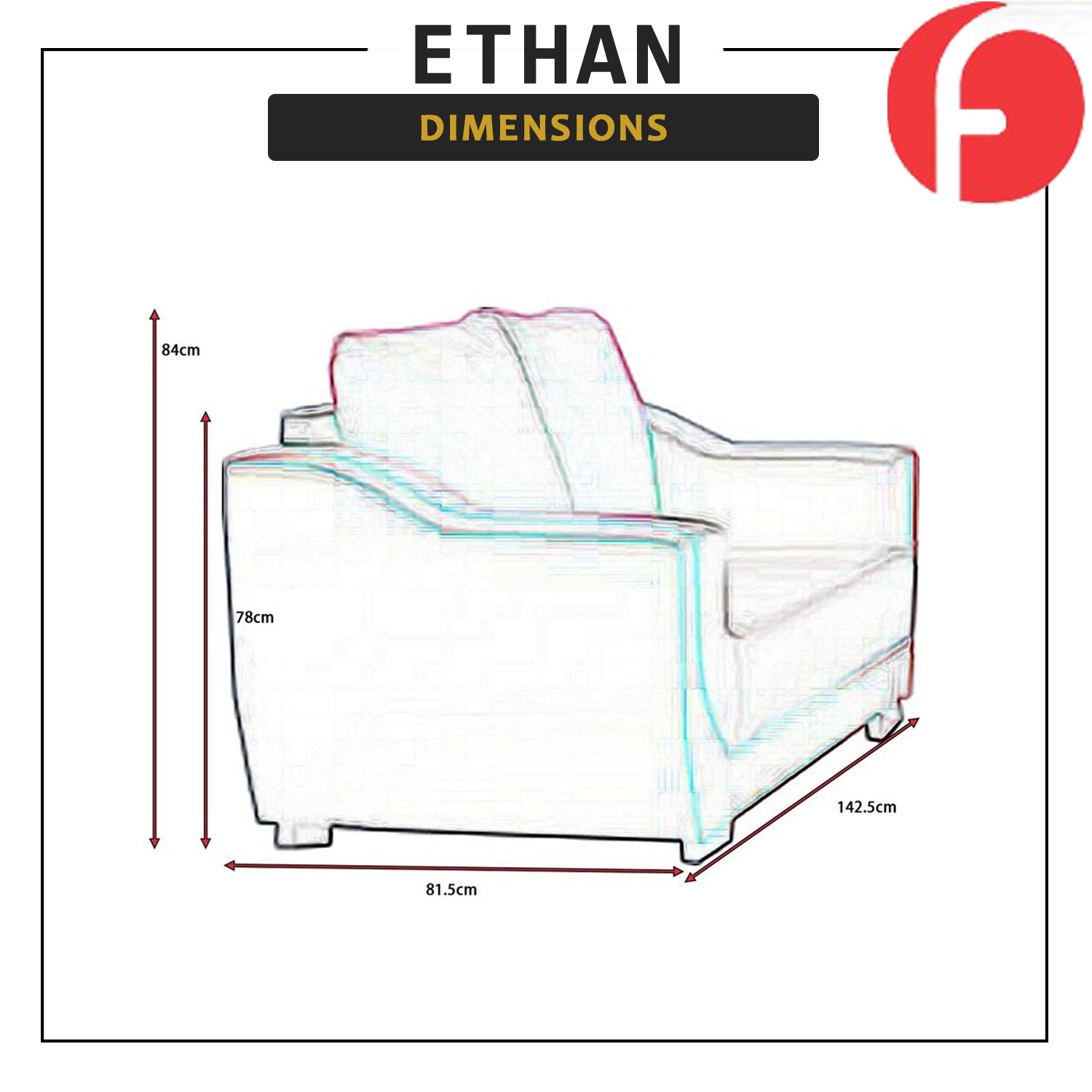 Ethan 3 Seater Sofa Set in 47 Colour -w/ PetFriendly Fabric/Faux Leather Options