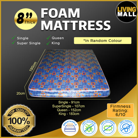 Image of 4"/6"/8" Comfort Foam Mattress High Density Foam Premium Quilt - All Sizes Available