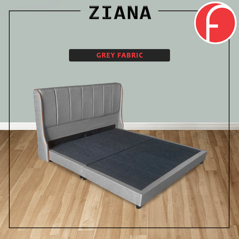 Image of Ziana Queen Size Woven Fabric Divan Bed Frame with Mattress Package