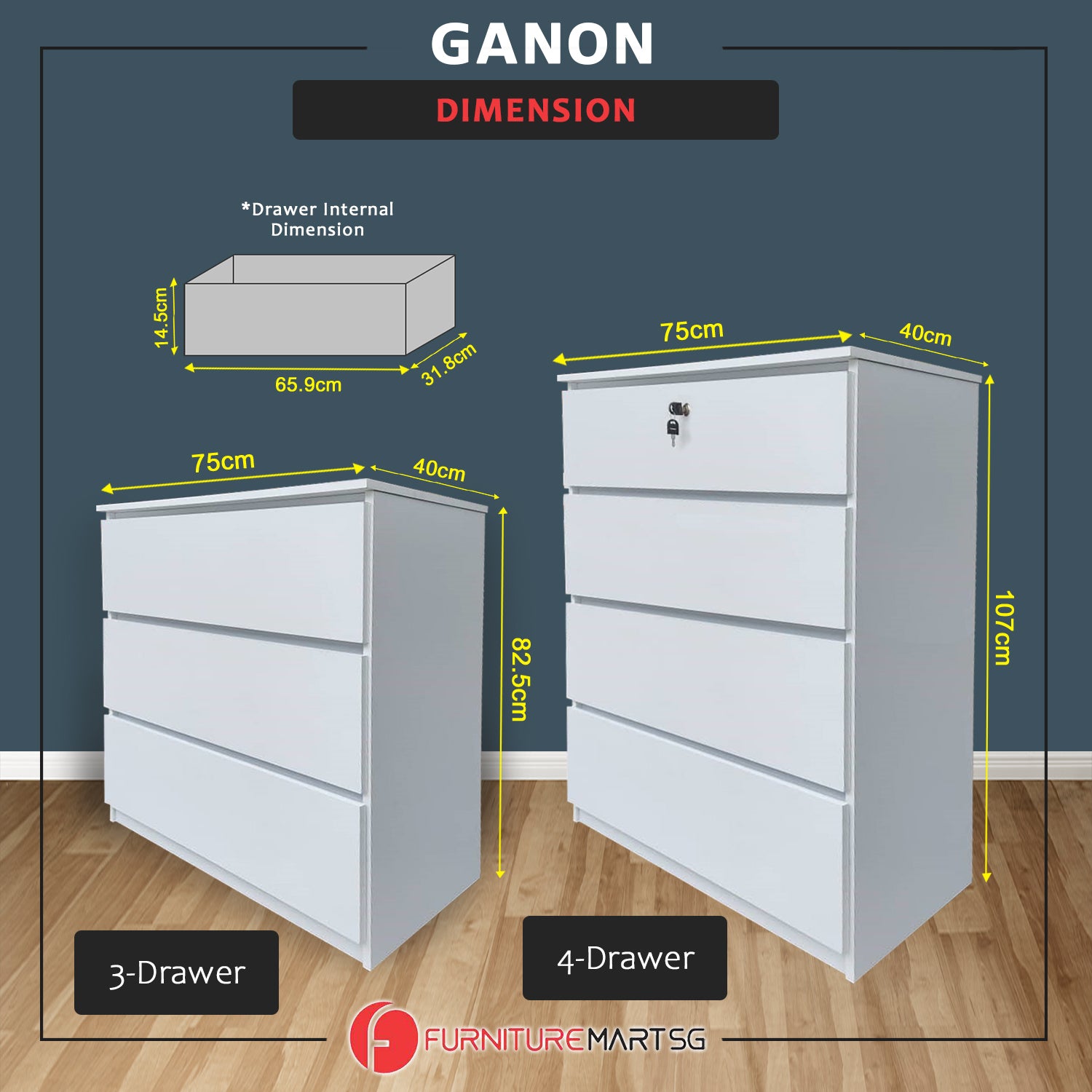 Ganon Series 2 Premium Chest of 3/4 Drawers Collection Full
