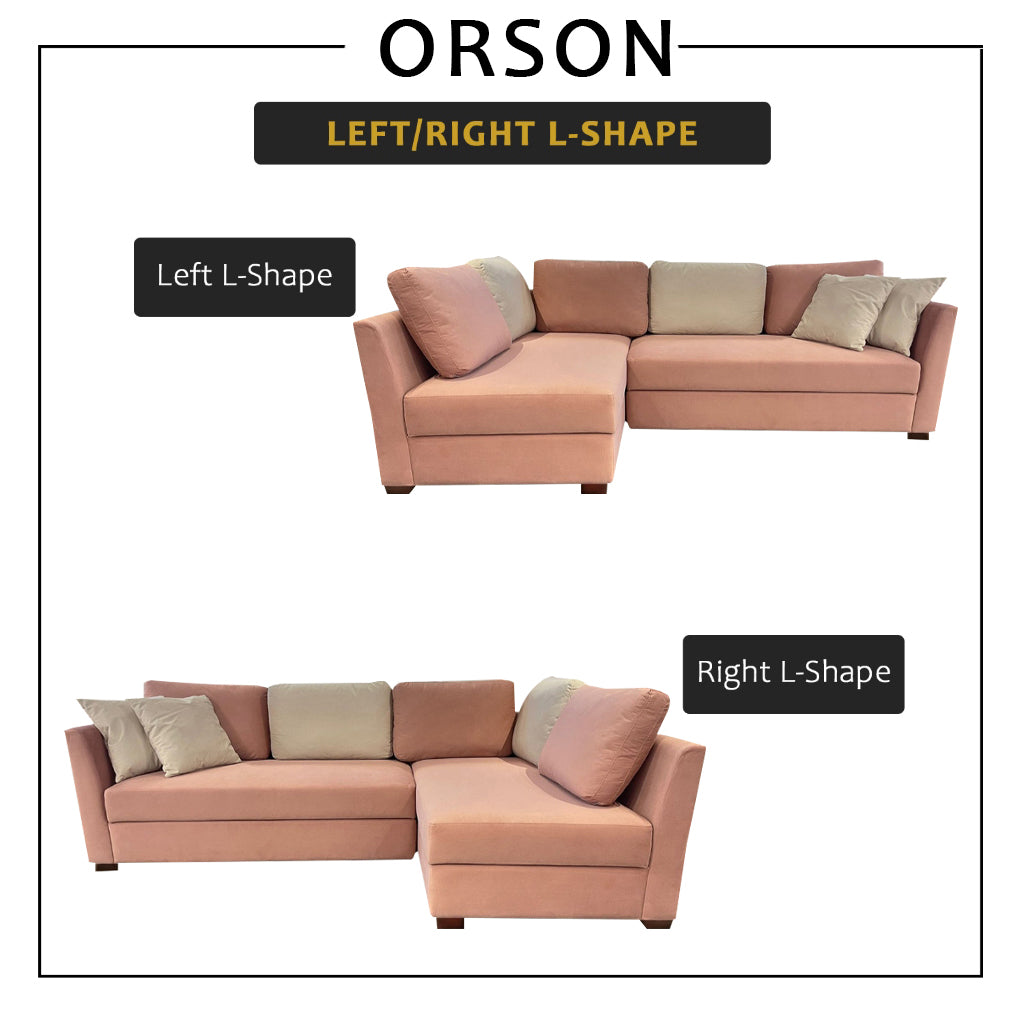 Orson 3-Seater L-Shaped Sofa with Storage High Density Foam w/ PetFriendly Options