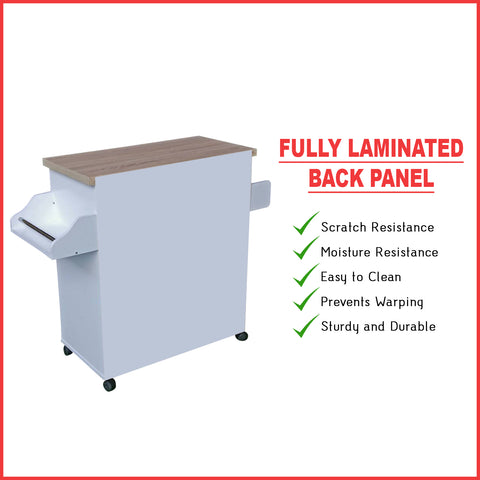 Image of Kiriko Series 2 Low Kitchen Cabinet In White Colour
