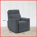 Relazo Single Electric Swivel Recliner Sofa w/ USB Type-C Charging Port PetFriendly (Model B)