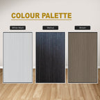 Calvi Sliding Door Corner Wardrobe with Black Glass Door & Internal Drawer w/ Lock