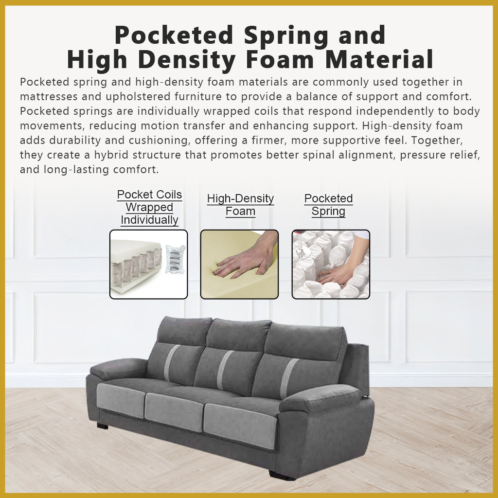 Cormac 1/2/3-Seater High Back Sofa 47 Colour - w/ PetFriendly Fabric/Leather Option