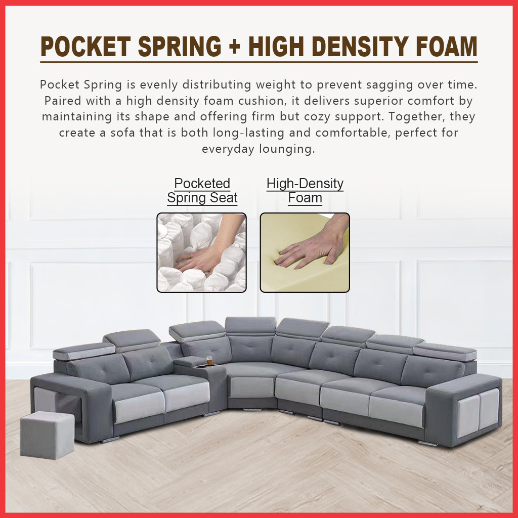 Rissa L-Shaped Big Corner Sofa Set PetFriendly Scratch-Resistant with Coffee Table