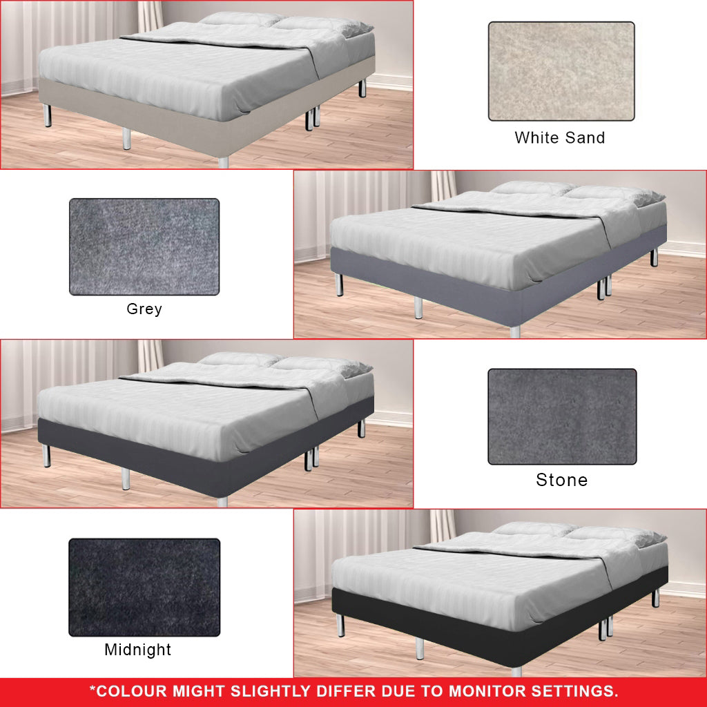 Frita Divan Bed Frame Pet Friendly Scratch-Resistant Fabric 12 Colours - All Sizes Available