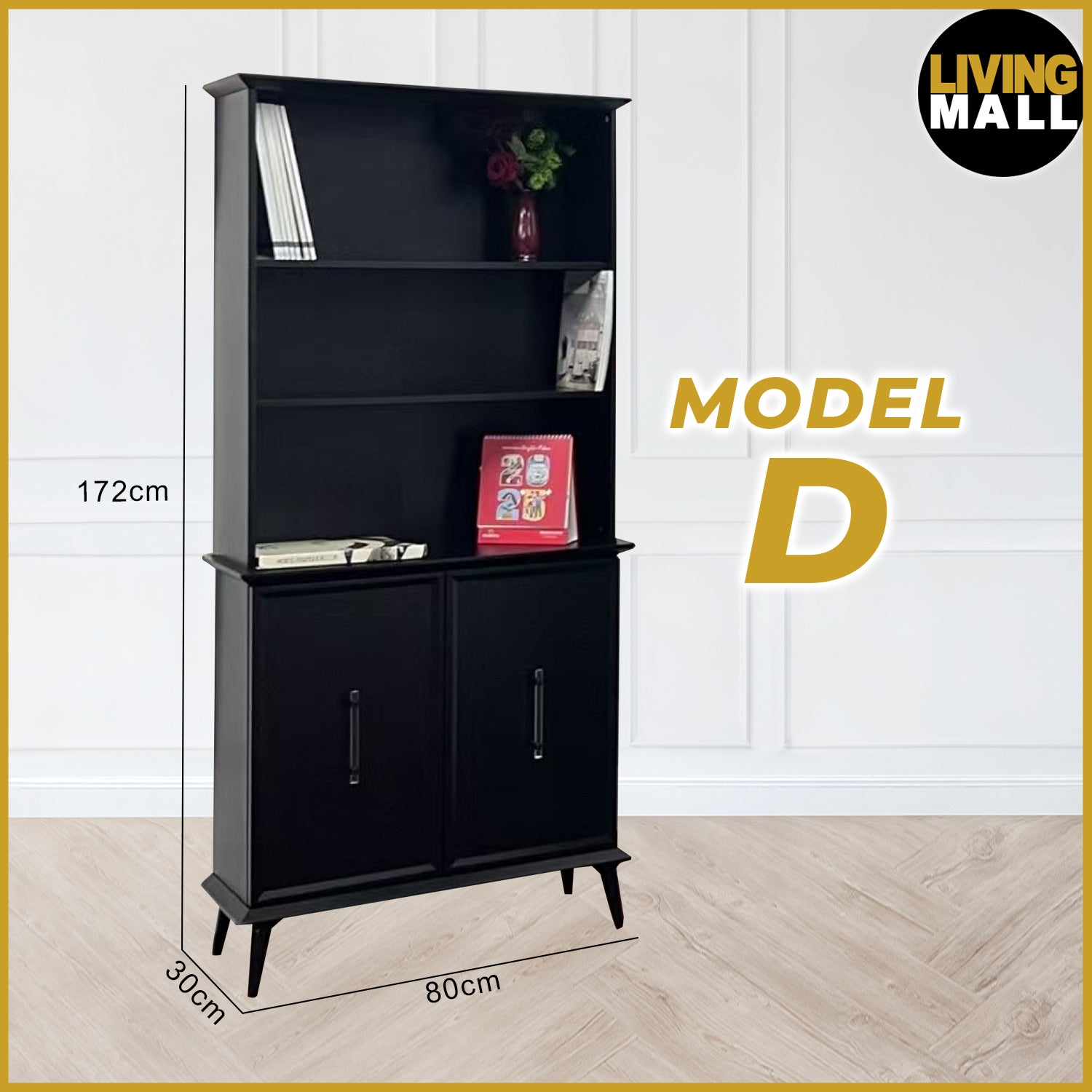 Gaia Series D Display Cabinet Book Shelves