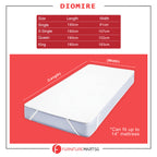 Diomire Mattress Protector Anti Dust-mite Mattress Topper with Elastic Band - All Sizes Available