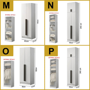 Wrilie Scratch Resistant Wardrobe 2/3 Doors With Drawers in 11 Models