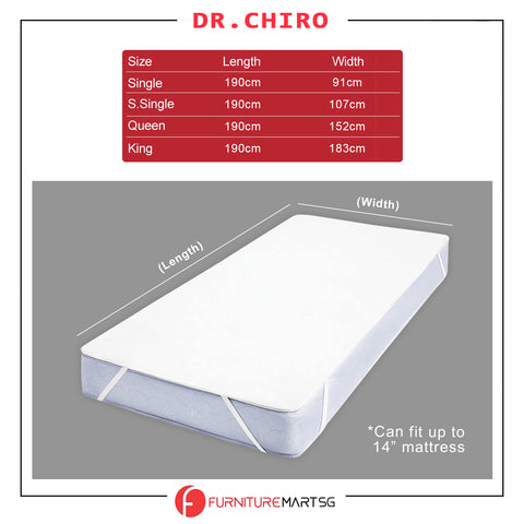 Image of DR CHIRO Mattress Protector Hypoallergenic Mattress Topper with Elastic Band - All Sizes Available