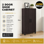 Ishani Shoe Cabinet Carb-P2 Certified Laminated Board Fully Laminated Back Panel