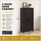 Ishani Shoe Cabinet Carb-P2 Certified Laminated Board Fully Laminated Back Panel
