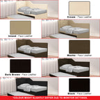 Miche Single/Super Single Pull-Out Bed Frame in Faux Leather or Pet-Friendly Fabric