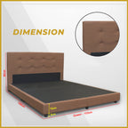 Piana Queen Size Woven Fabric Divan Bed Frame with Mattress Package