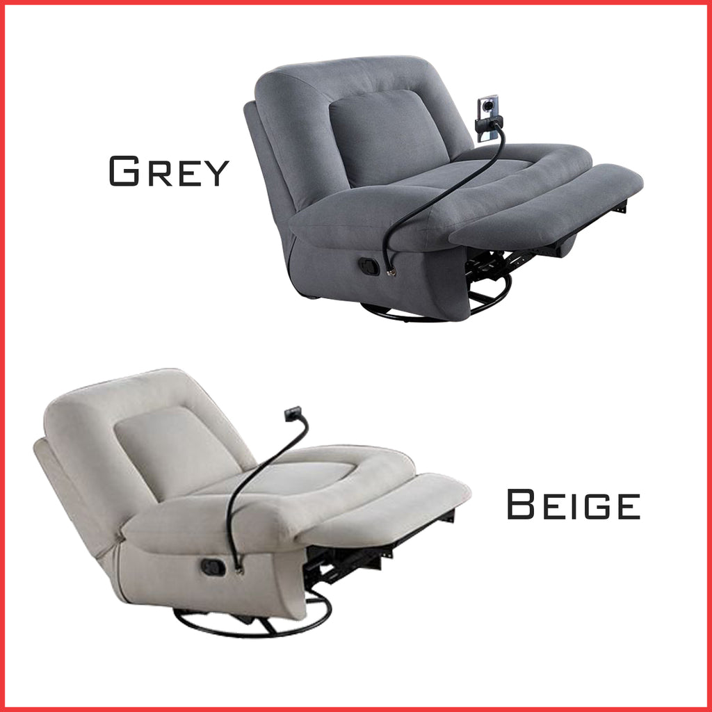 Reine 1-Seater Recliner Rocking Sofa with Phone Holder - PetFriendly in 2 Colours