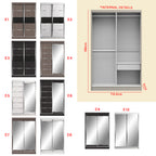 Frankfurt Series 4FT 2-Door Sliding Door Wardrobe in 50 Models Available