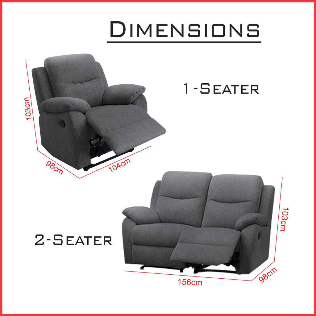 Umiye 1S/2S/3S Sofa Water Repellent Sofa in Grey PU Leather/Water Repellent Fabric