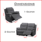 Umiye 1S/2S/3S Sofa Water Repellent Sofa in Grey PU Leather/Water Repellent Fabric