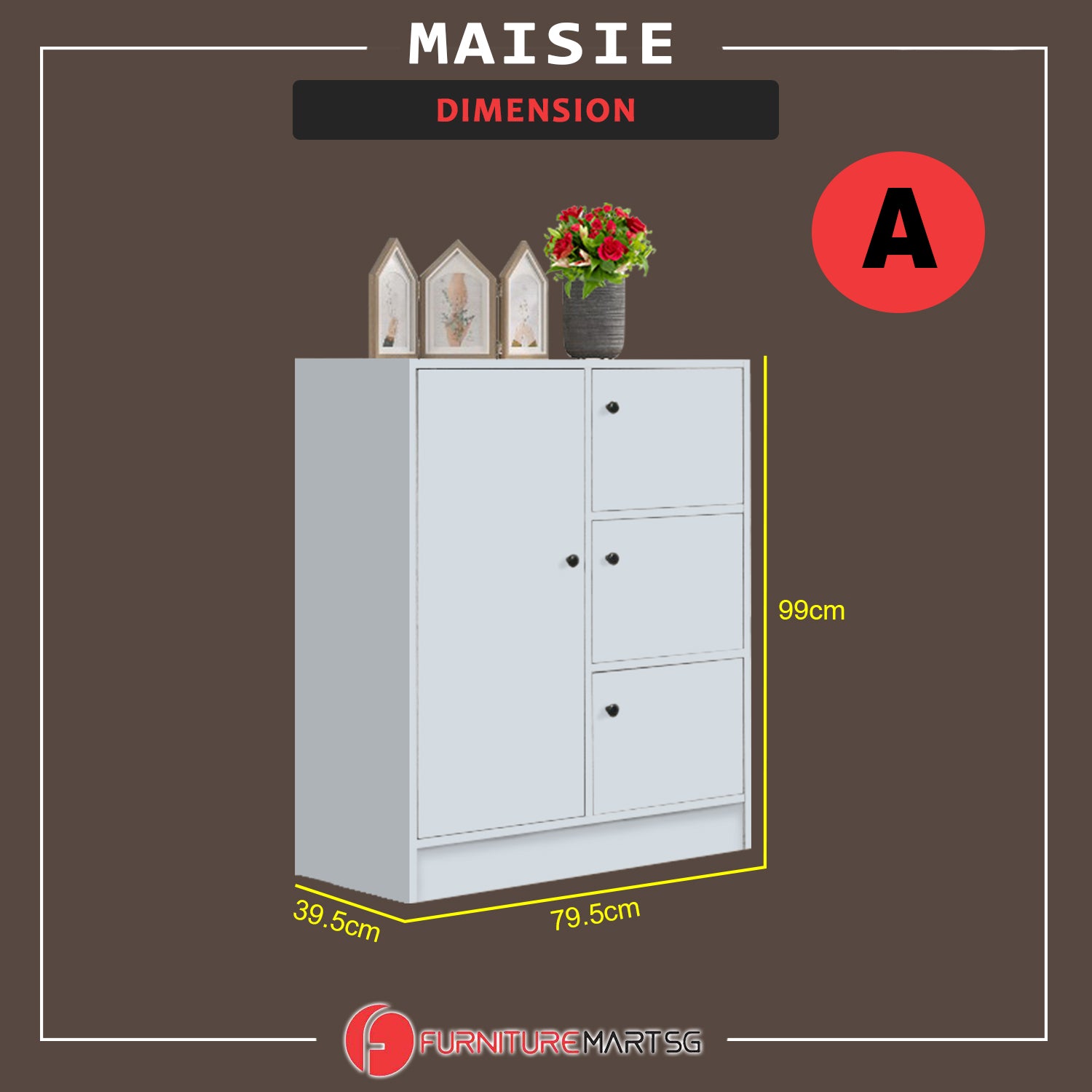 Maisie 2-Door Wardrobe Multi-Purpose Cabinets in 6 Colours