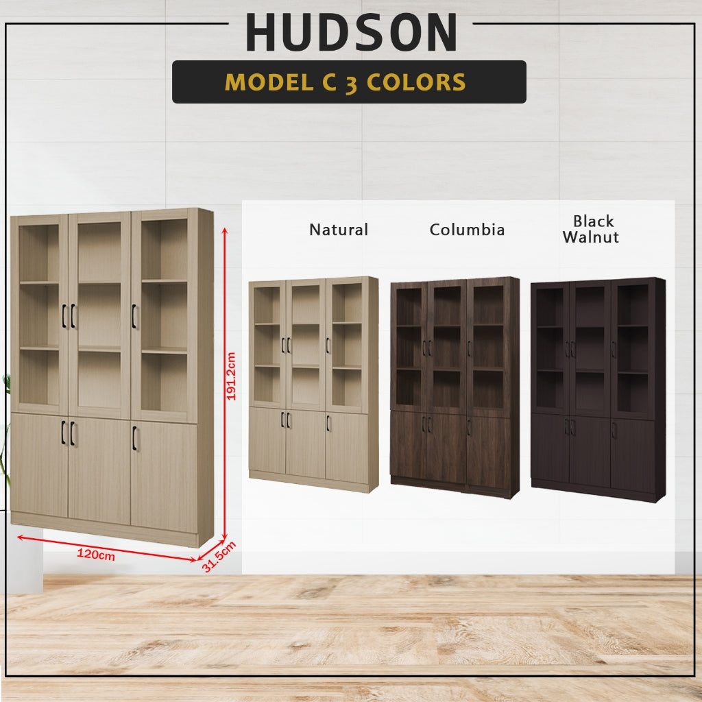 Hudson Series Open Shelves Display Cabinet Bookshelf Storage in 9 Models