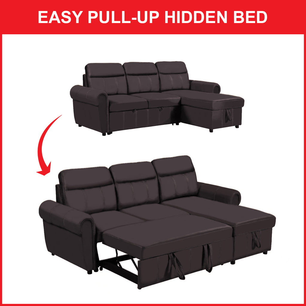 Margo Sleeper Sectional Reversible Sofa in 2 Colours