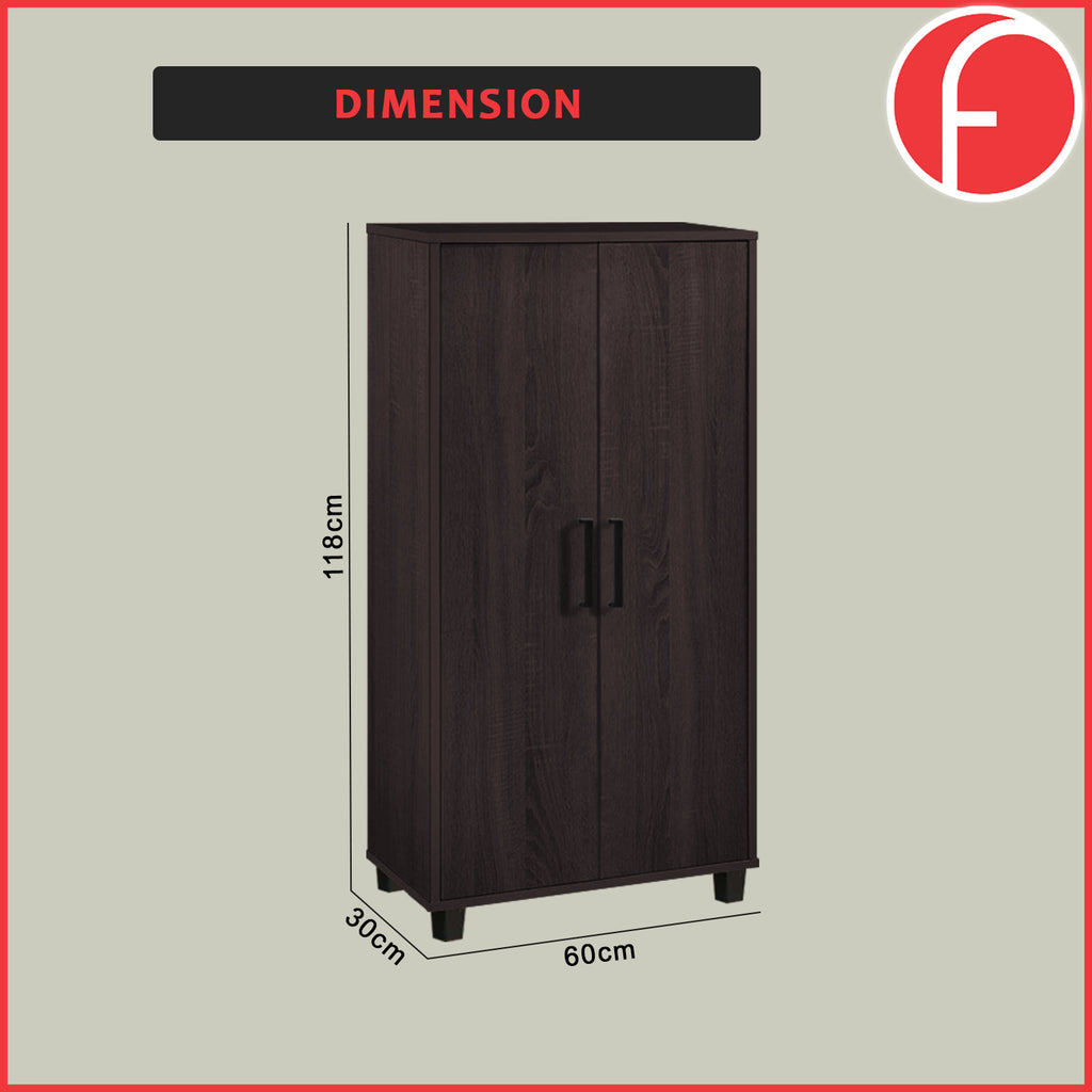 Ishani Shoe Cabinet Soft Closing Fully Laminated Back Panel Thick Particle Board