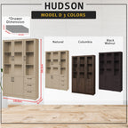 Hudson Series Open Shelves Display Cabinet Bookshelf Storage in 9 Models