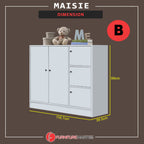 Maisie 3-Door Wardrobe Multi-Purpose Cabinets in 6 Colours
