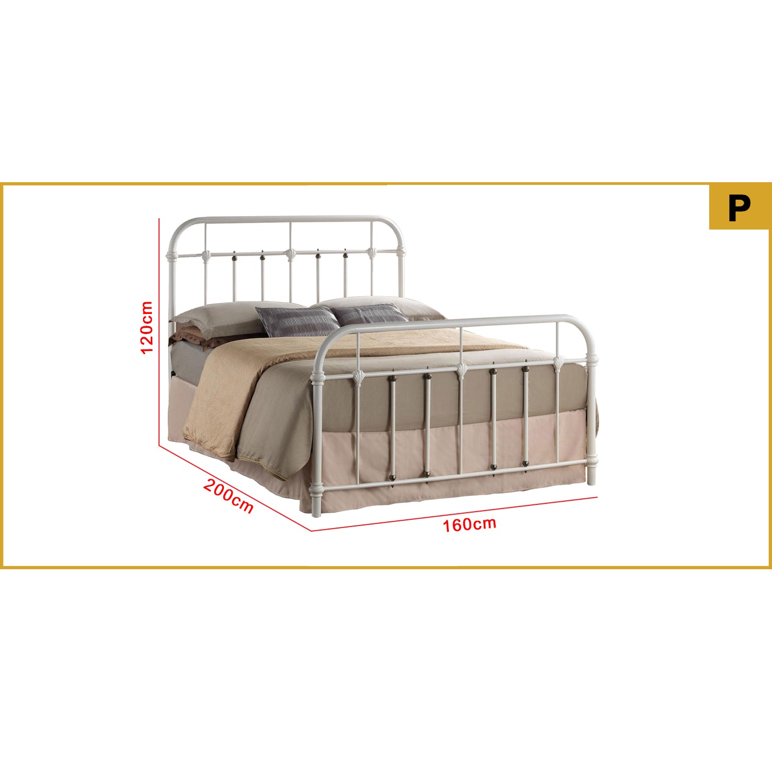 Omara Series Metal/Wood Bed Frame with Double Decker Collection - All Sizes