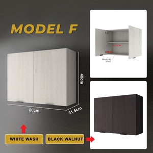 Jimae Series Modular Kitchen Cabinet with Hanging Cabinet in 2 Colours (Model F)