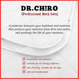 DR CHIRO Mattress Protector Hypoallergenic Mattress Topper with Elastic Band - All Sizes Available