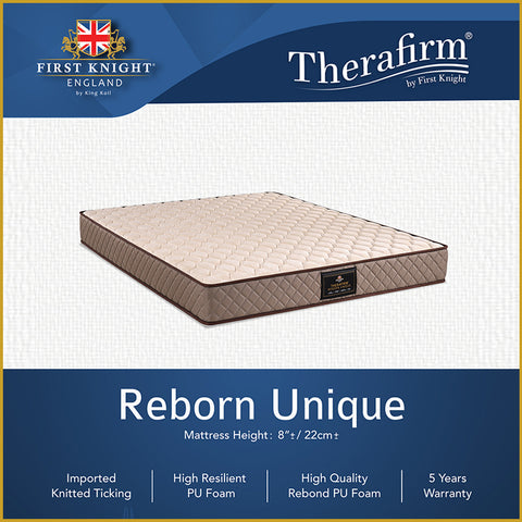 Image of KingKoil First Knight Therafirm Reborn Unique 8" Mattress Rebonded PU Foam - All Sizes