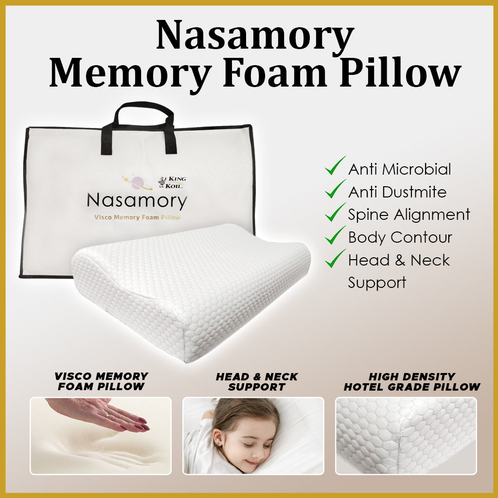 King Koil Hotel Grade Pillow Collection - Nasamory Visco Memory Foam Pillow