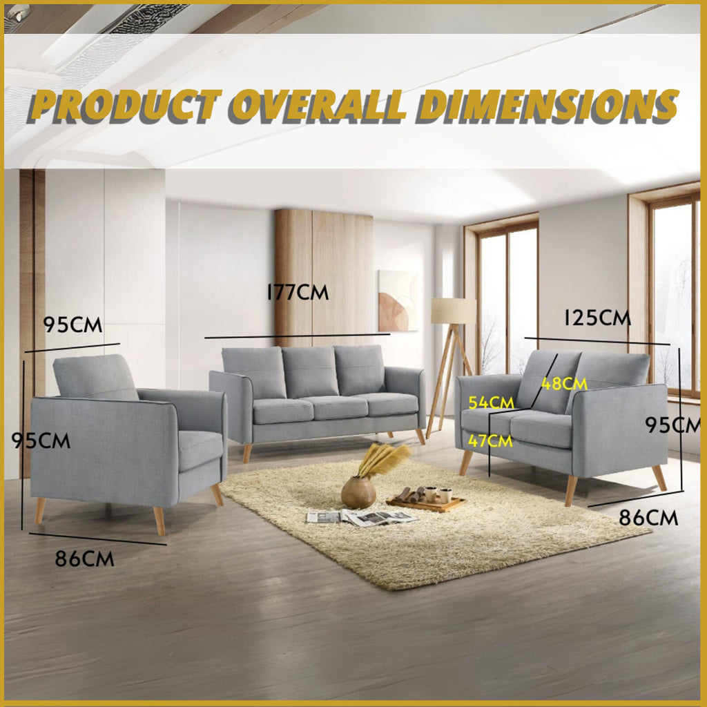 Helo Pet Friendly 1-Seater/2-Seater/3-Seater Sofa Set in 2 Colour Available