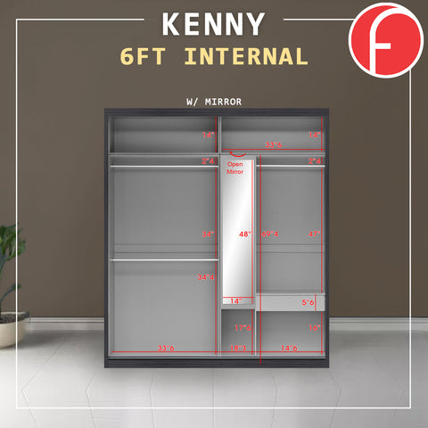 Image of Kenny Series Door A - 4FT-8FT Sliding Door Wardrobe