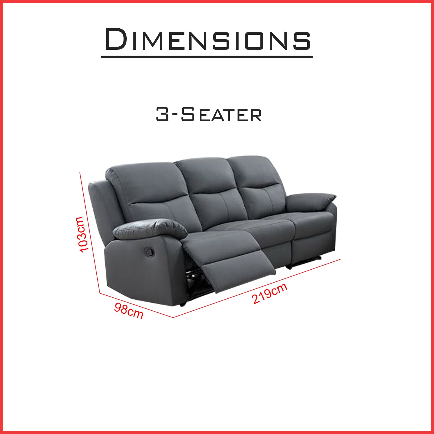 Umiye 1S/2S/3S Sofa Water Repellent Sofa in Grey PU Leather/Water Repellent Fabric