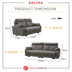 Kalira Series 2-Seater + 3-Seater Sofa Set Premium Pet-Friendly Fabric