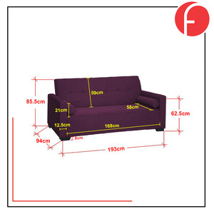 Nikita Series Leather/Fabric Sofa 3 Seater Convertible Sofa Bed In 8 Colours