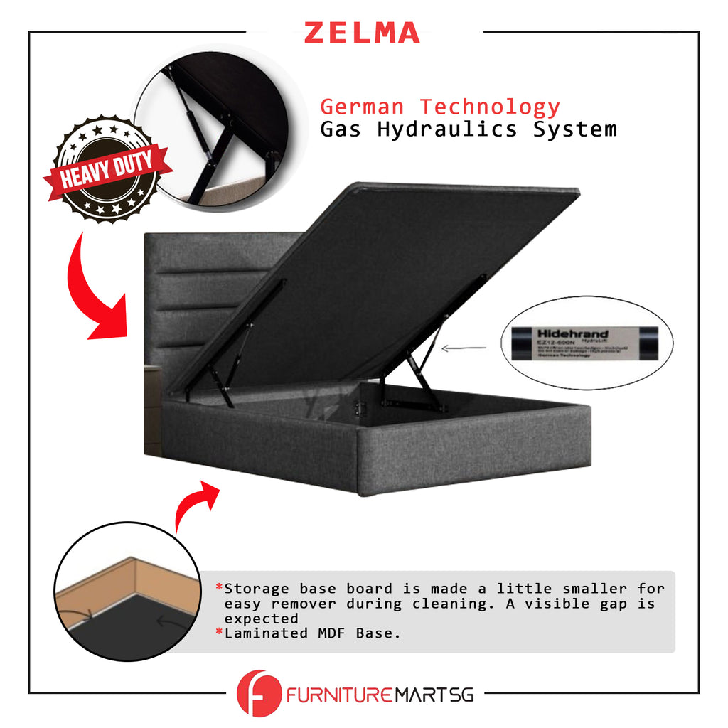 Diomire Zelma 14"/16"/18" SBD Storage Bed Pet Friendly Scratch-Resistant Fabric 27 Colours- With Mattress Add-On